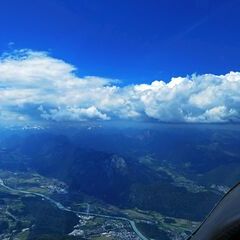 Flugwegposition um 10:55:19: Aufgenommen in der Nähe von Gemeinde Scheffau am Wilden Kaiser, Österreich in 2634 Meter